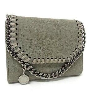 STELLA McCARTNEY Falabella Wallet/Coin Case 391836 Gray Eco-Leather Women's
